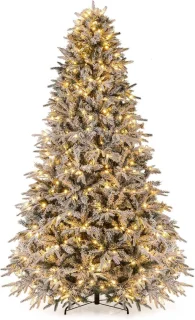 Costway kunstkerstboom 240 cm met verlichting