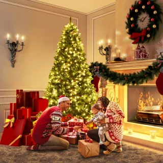 COSTWAY Kunstkerstboom 240 cm