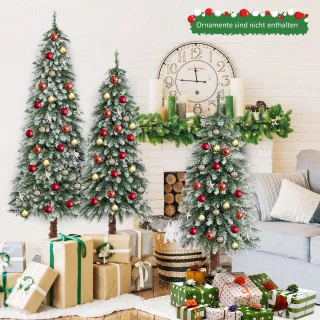 COSTWAY Kunstkerstboom 3-delig 90/120/150 cm