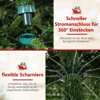COSTWAY Kunstkerstboom 360 cm