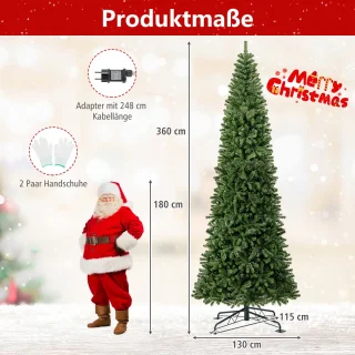 COSTWAY Kunstkerstboom 360 cm