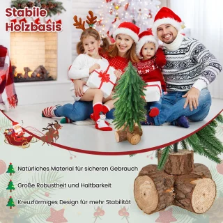 COSTWAY Kunstkerstboom 40 cm op houten voet