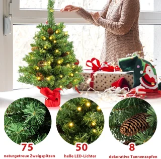 COSTWAY Kunstkerstboom 64 cm - Tafelkerstboom