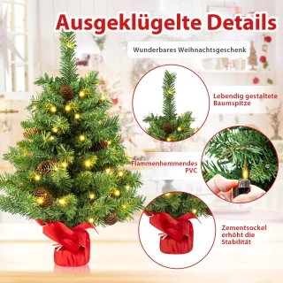 COSTWAY Kunstkerstboom 64 cm - Tafelkerstboom