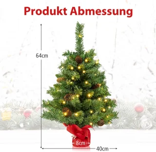 COSTWAY Kunstkerstboom 64 cm - Tafelkerstboom