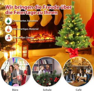 COSTWAY Kunstkerstboom 64 cm - Tafelkerstboom