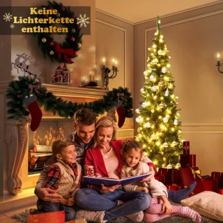COSTWAY Kunstkerstboom Den 225 cm Groen
