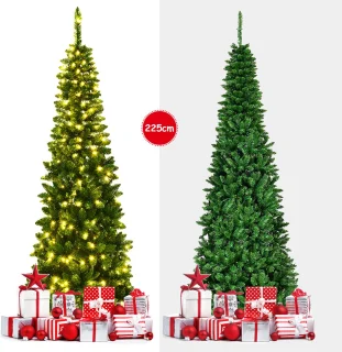 COSTWAY Kunstkerstboom Den 225 cm Groen