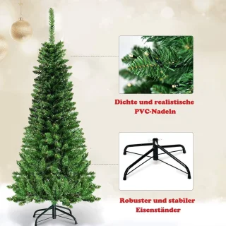 COSTWAY Kunstkerstboom Dennenboom 135 cm Groen