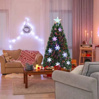 COSTWAY Kunstkerstboom Dennenboom 150 cm groen
