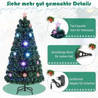 COSTWAY Kunstkerstboom Dennenboom 150 cm groen