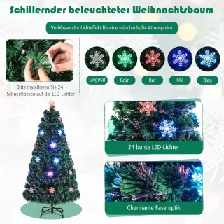 COSTWAY Kunstkerstboom Dennenboom 150 cm groen