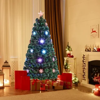 COSTWAY Kunstkerstboom Dennenboom 150 cm groen