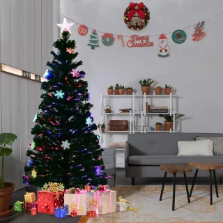 COSTWAY Kunstkerstboom Dennenboom 150 cm groen
