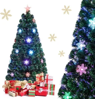 COSTWAY Kunstkerstboom Dennenboom 150 cm groen