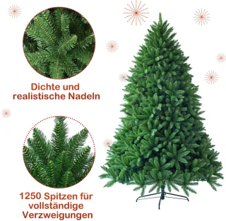 COSTWAY Kunstkerstboom Dennenboom 180 cm