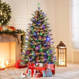 COSTWAY Kunstkerstboom Dennenboom 180 cm Groen