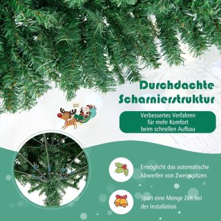 Wat vinden we goed aan de COSTWAY Kunstkerstboom Dennenboom 180 cm Groen