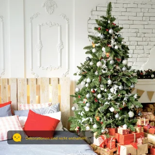 COSTWAY Kunstkerstboom Dennenboom 180 cm Groen