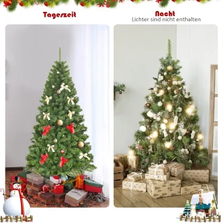 COSTWAY Kunstkerstboom Dennenboom 180 cm Groen