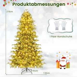 COSTWAY Kunstkerstboom Dennenboom 210 cm Groen