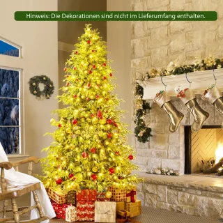 COSTWAY Kunstkerstboom Dennenboom 210 cm Groen