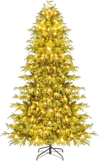 COSTWAY Kunstkerstboom Dennenboom 210 cm Groen
