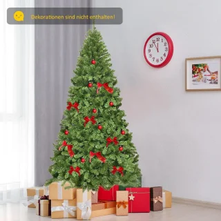 COSTWAY Kunstkerstboom Dennenboom 225 cm Groen