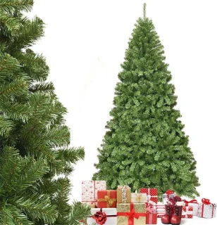 COSTWAY Kunstkerstboom Dennenboom 225 cm Groen