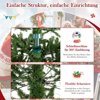 COSTWAY Kunstkerstboom Dennenboom 360 cm