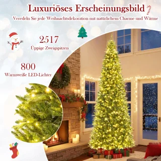 COSTWAY Kunstkerstboom Dennenboom 360 cm