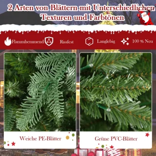 COSTWAY Kunstkerstboom Dennenboom 360 cm