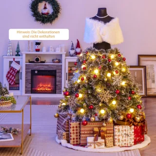 COSTWAY Kunstkerstboom paspop met verlichting 150 cm