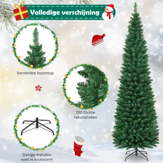 COSTWAY Kunstkerstboom Potlood 270 cm