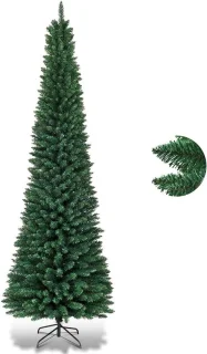 COSTWAY Kunstkerstboom Potlood 270 cm