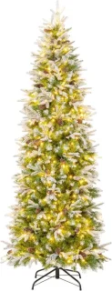 COSTWAY Kunstkerstboom Potlooddennenboom 225 cm