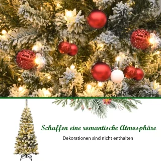 COSTWAY Kunstkerstboom PVC 135cm Groen Metalen Standaard