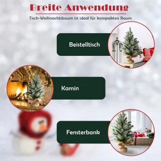 COSTWAY Mini Kerstboom 50 cm Tafelmodel