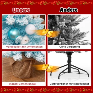 COSTWAY Mini kunstkerstboom 90 cm blauw