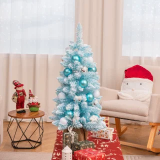 COSTWAY Mini kunstkerstboom 90 cm blauw