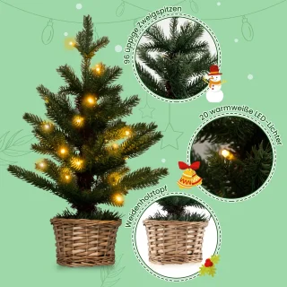 COSTWAY Mini kunstkerstboom