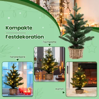 COSTWAY Mini kunstkerstboom