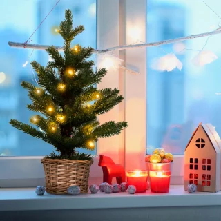 COSTWAY Mini kunstkerstboom