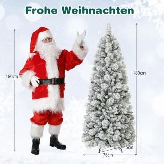 COSTWAY Pop-up kunstkerstboom 180 cm (gevlokt)