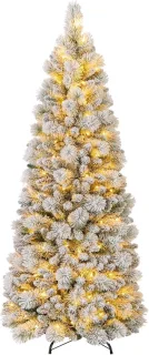COSTWAY Pop-up kunstkerstboom 180 cm (gevlokt)