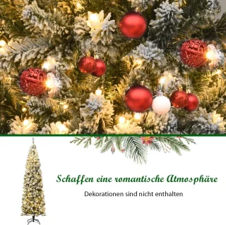 COSTWAY Potlood kerstboom 135/180/225 cm groen