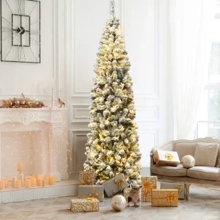 COSTWAY Potlood kerstboom 135/180/225 cm groen