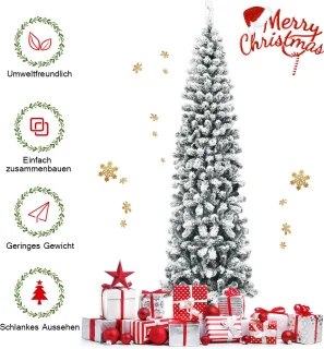 COSTWAY Potlood kerstboom 225 cm