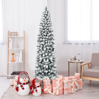 COSTWAY Potlood kerstboom 225 cm