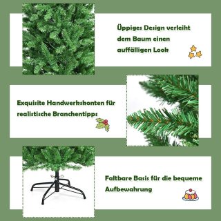 Wat vinden we goed aan de COSTWAY Potloodkerstboom kunstboom 150 cm